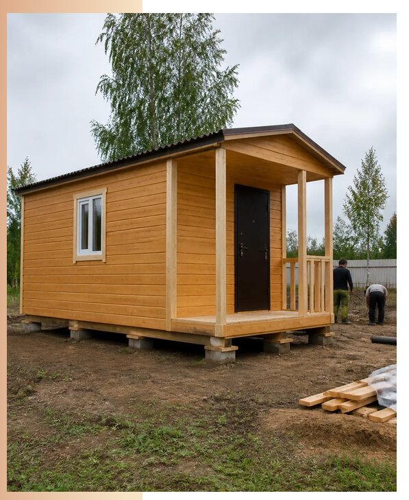 Недорогие дачные домики в Курчатове с изготовлением и доставкой